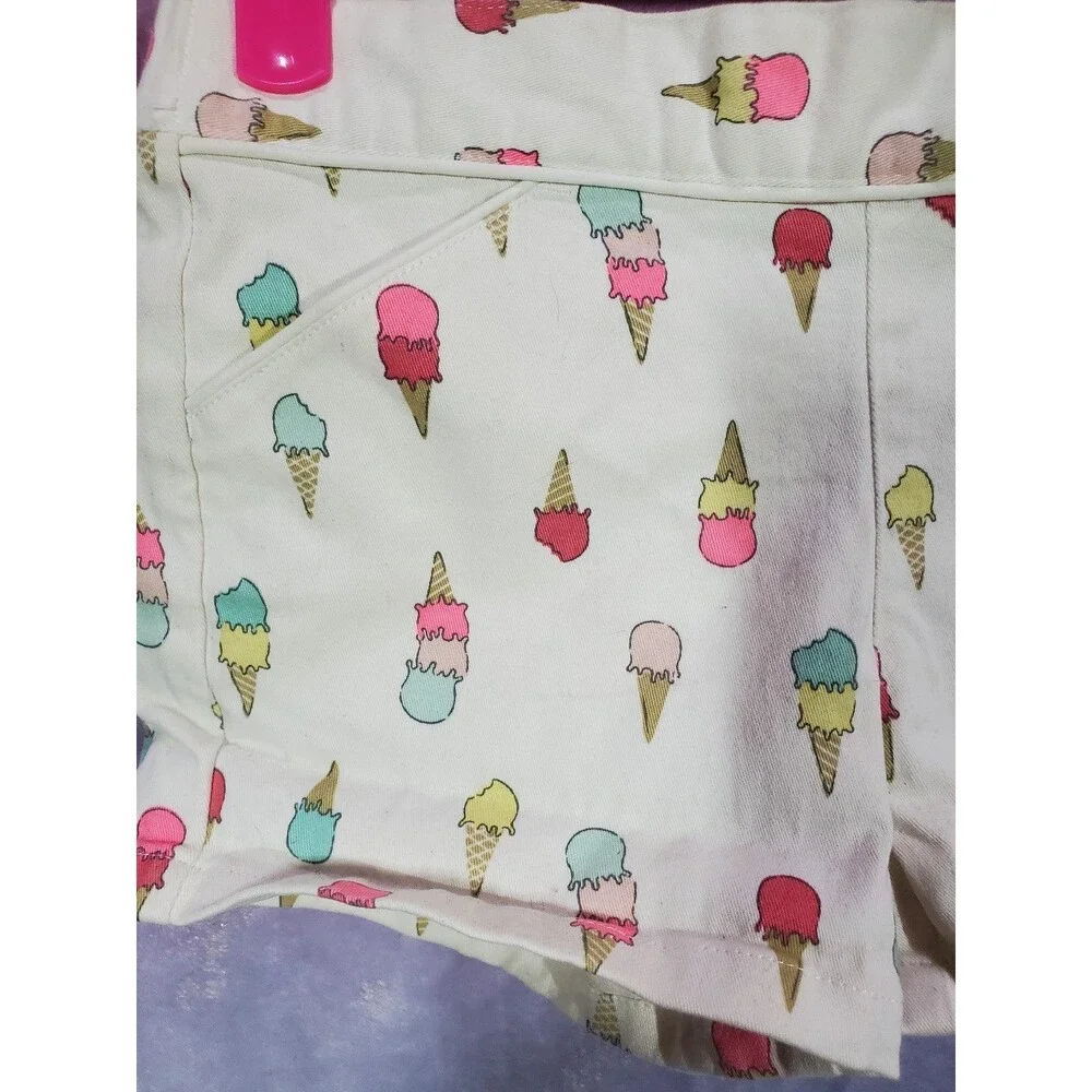 5T Gymboree White Multicolored Ice Cream Shorts